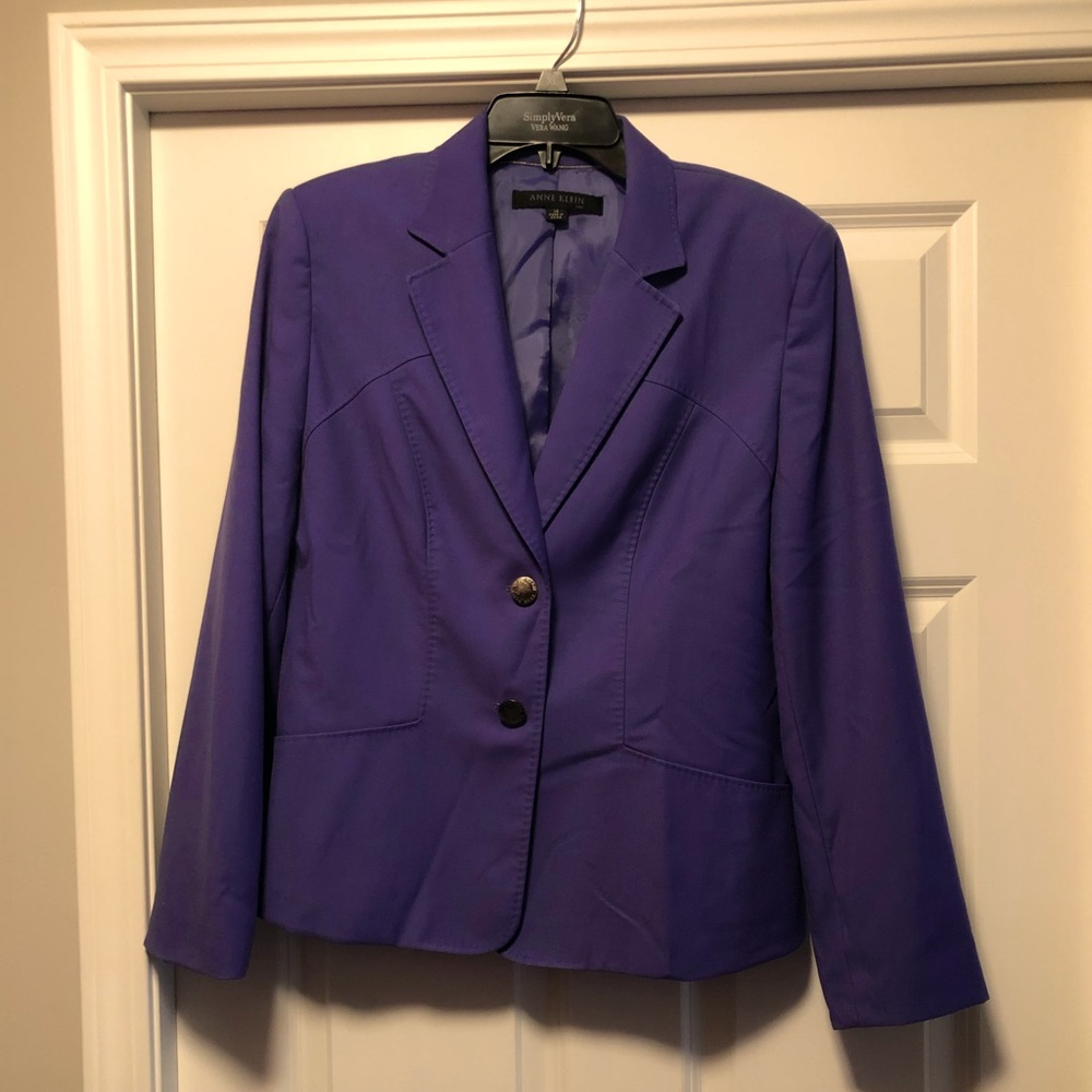 Anne Klein - 2 pc skirt suit - purple - size 14